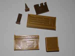 printed parts of one wall segment