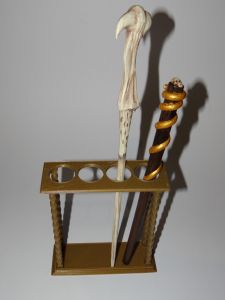 the finished wand display with two wands the finished wand display with two wands