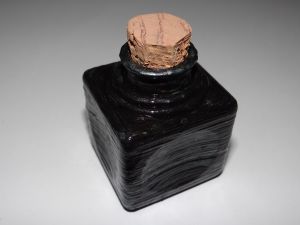 ink bottle painted