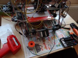 in the middle of connecting the electric circuit to the main board