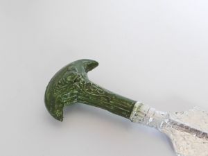 silver gilded dagger handle