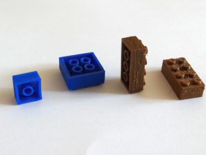 Printed a few Lego bricks
